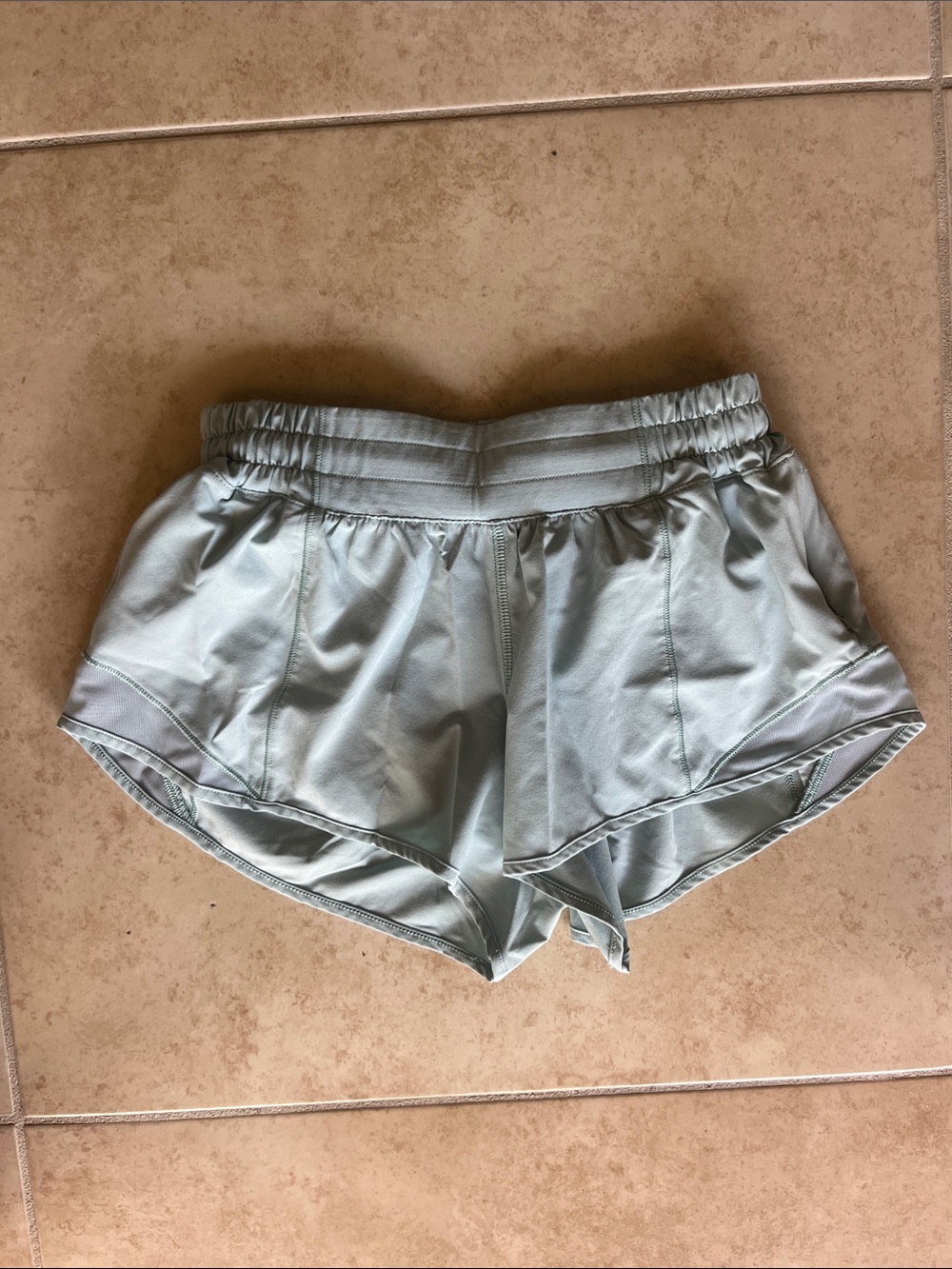 Size 4 Lululemon Women’s Light Blue Athletic Shorts with Elastic Waist